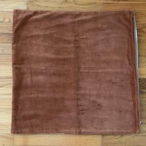 CB2 22” square amber velvet pillow cover